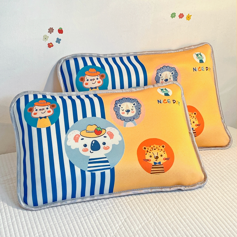 91家纺网 家纺一手货源 找家纺 大黄蜂家居家纺 2025新款冰丝提花三明治夹层透气枕套 马戏团